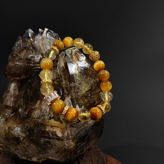 Tiger's eye, golden crystal.