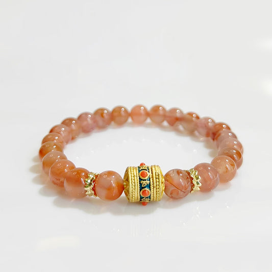 Six-character Proverbs Nanhong agate